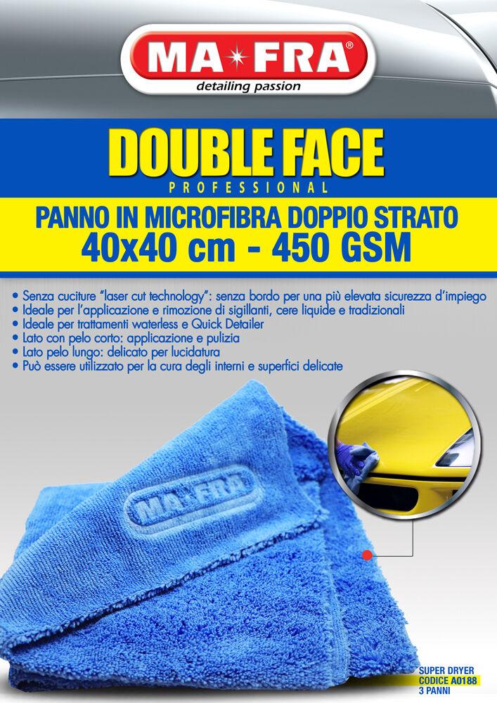 3 Panni Double Face  Doppio strato 40x40 Mafra